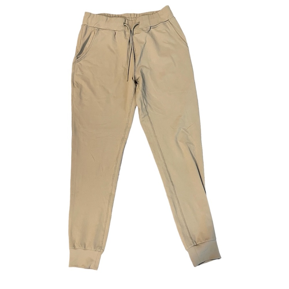 Women's Alphalete Small Leggings Pants Drawstring Khaki Joggers Light Mocha - Picture 2 of 9
